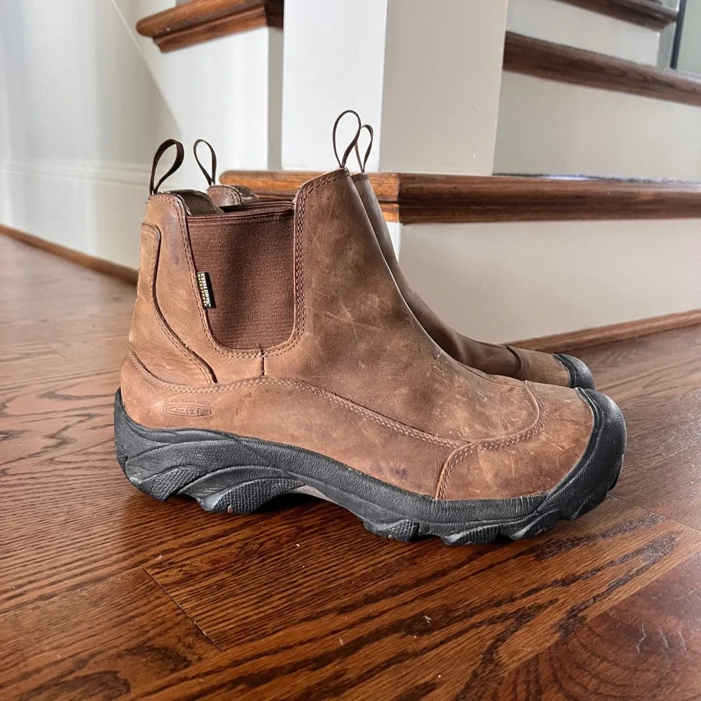 Keen Anchorage II Waterproof Chelsea Boots Mens 12 Leather Insulated 1013809